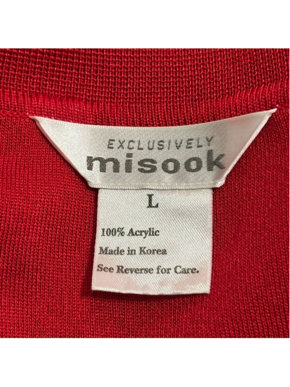 GORGEOUS EXCLUSIVELY MISOOK SOLID RED KNIT BLAZER IN EXCELLENT CONDITION - Picture 5 of 7